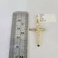 10K Franco Chain INRI Jesus Cross Pendant Charm Necklace 16"-24" 2mm Gold SET