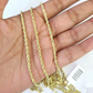 10k Solid Real Rope Chain Necklace 2.5mm 16"-24" Yellow Gold Men Women Genuine