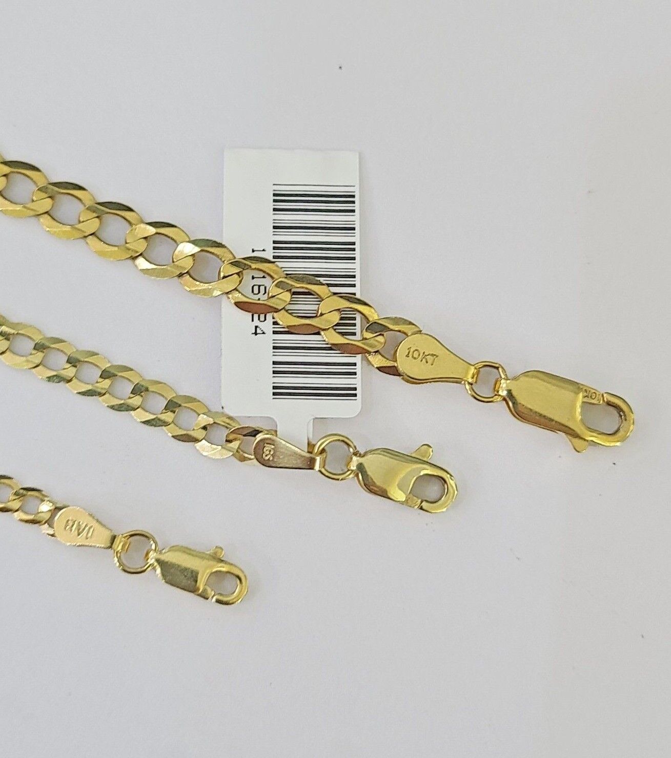 10k Gold Solid Cuban Curb Necklace Chain 3mm 4mm 5mm 18-28 Inches 10kt Yellow