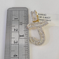 10k Yellow Gold Diamond J Charm Pendant Initial Alphabet Letter Real Genuine