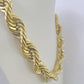 10k REAL Yellow Gold Rope Chain Necklace 16mm 20" Men's Thick 10kt