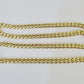 Real 14K Yellow Gold Chain Miami Cuban Link Necklace 20 inch Choker , 6mm Hollow