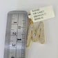 10k Yellow Gold Diamond M Charm Pendant Initial Alphabet Letter Real Genuine