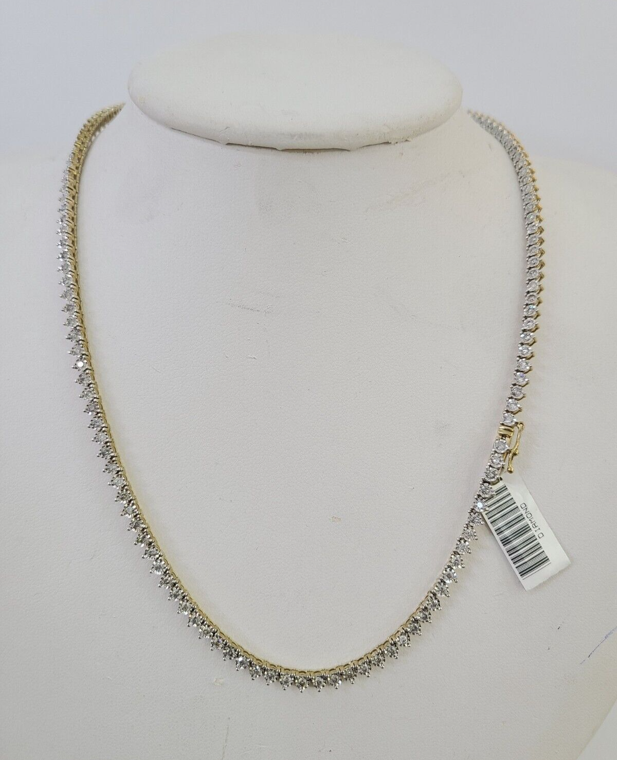 10k Diamond Chain Necklace Yellow Gold Men Women Diamond Cuts Real Genuine