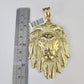 10k Gold Byzantine Necklace Lion Charm 20-30 inches 9mm REAL Yellow SET Chain