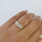 Real 10k Diamond Ladies Ring Yellow Gold Women Casual Genuine Wedding