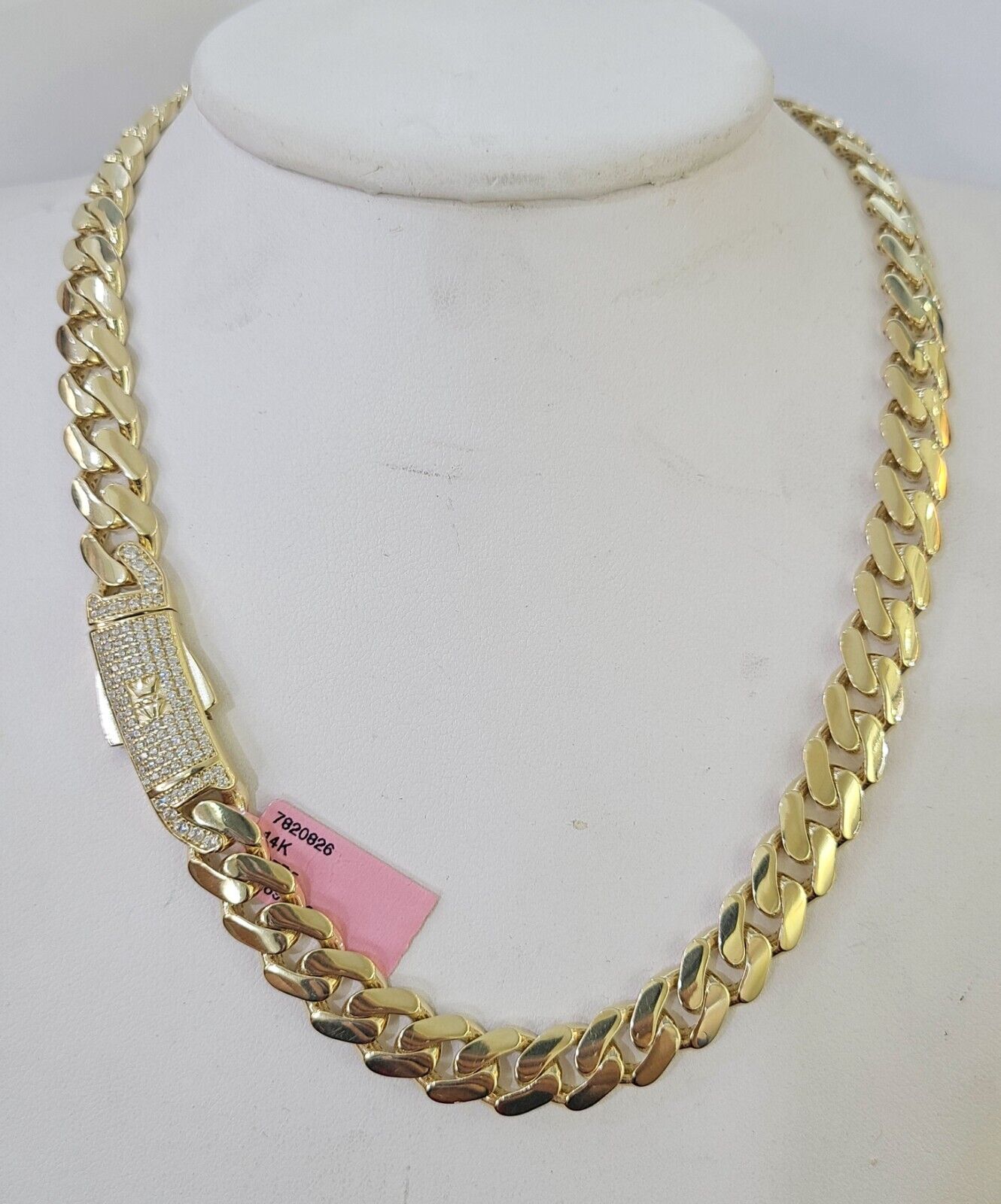 Real 14k Royal Monaco Link Chain 10mm 20-26 inches Yellow Gold Genuine