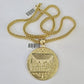 10K Franco Chain Last Supper Pendant Charm Necklace 20"-26" 5mm Yellow Gold SET