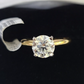 Real 14k Yellow Gold Diamond Ladies Ring Lab Created Women Engagement Wedding