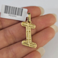 10k Yellow Gold Diamond I Charm Pendant Initial Alphabet Letter Real Genuine