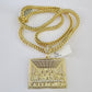 10K Franco Chain Last Supper Pendant Charm Necklace 20"-26" 5mm Gold SET Yellow