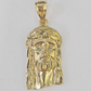 Real 10K Yellow Gold Jesus Head Pendant Charm Genuine