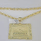 10k Last Supper Pendant Rope Chain 7mm 18"-26" SET Necklace Mens Charm