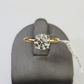 Real 14k Yellow Gold Diamond Ladies Ring Lab Created Women Engagement Wedding