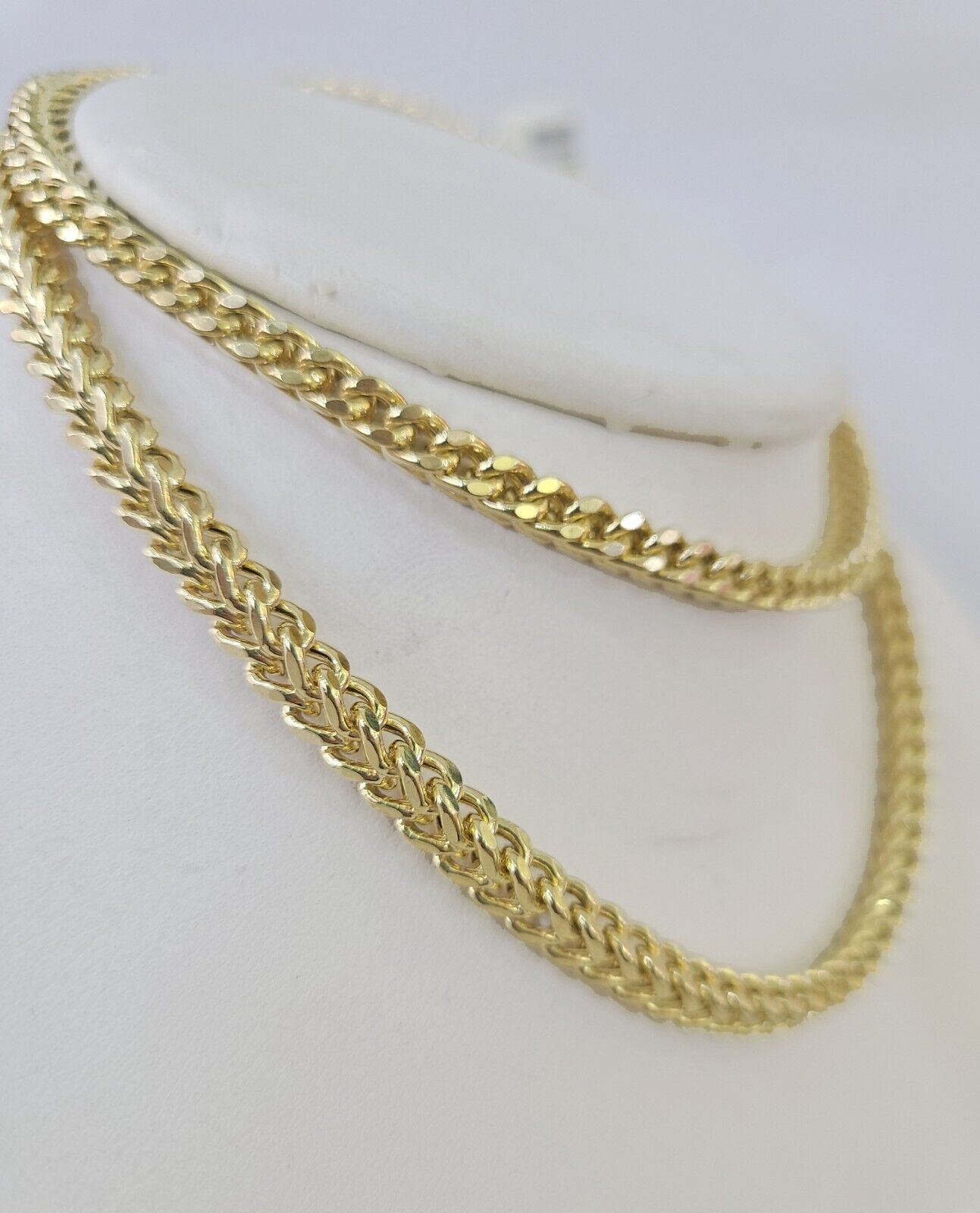 Real 10k Franco Chain Yellow gold 4mm 24inch necklace lobster lock 10kt