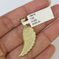 10K Solid Franco Chain Angel Wings Pendant Charm Necklace 18"-24" 1.5mm Gold