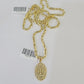 10k Milano Rope Chain Crown Charm Necklace SET 3mm 18" 20" 22" 24" Pendant