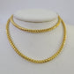 Real 10k Solid Palm Chain Yellow Gold 3mm Men Women Necklace 24" Genuine