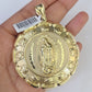 10K Franco Chain Jesus Mary Pendant Charm Necklace 20"-26" 5mm Gold SET Yellow