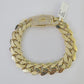 Real 10K Royal Monaco Bracelet Yellow Gold 9.5" Box Clasp 15mm Genuine