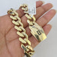 Real 10K Royal Monaco Bracelet Yellow Gold 8.5" Box Clasp 12mm Genuine