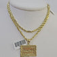 10k Milano Rope Chain Last Supper Charm Necklace SET 3mm 18" 20" 22" 24"