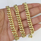 Real 14K Miami Cuban Link Chain Necklace Yellow Gold 22 inch 7mm Mens 14KT