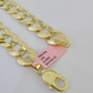 14K Real Yellow Gold Cuban Curb Bracelet Solid 14mm Link 8.5" inch Genuine