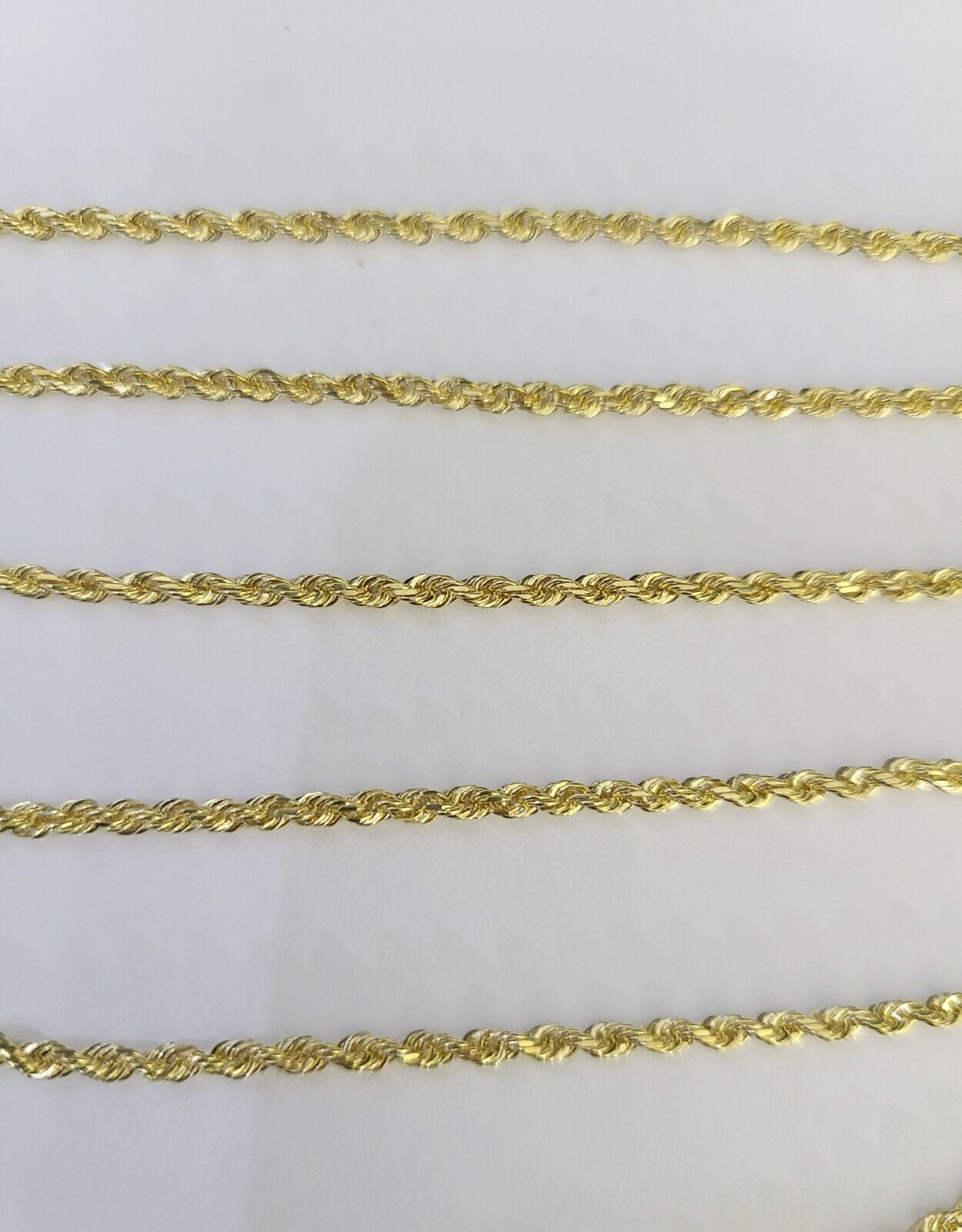 14k Solid Rope Chain Necklace 2mm 16"-24" Inch Yellow Gold Men Women 14Kt