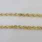 Real 14k Rope Bracelet Solid Yellow Gold 4mm 8.5 Inch Men women Diamond Cut