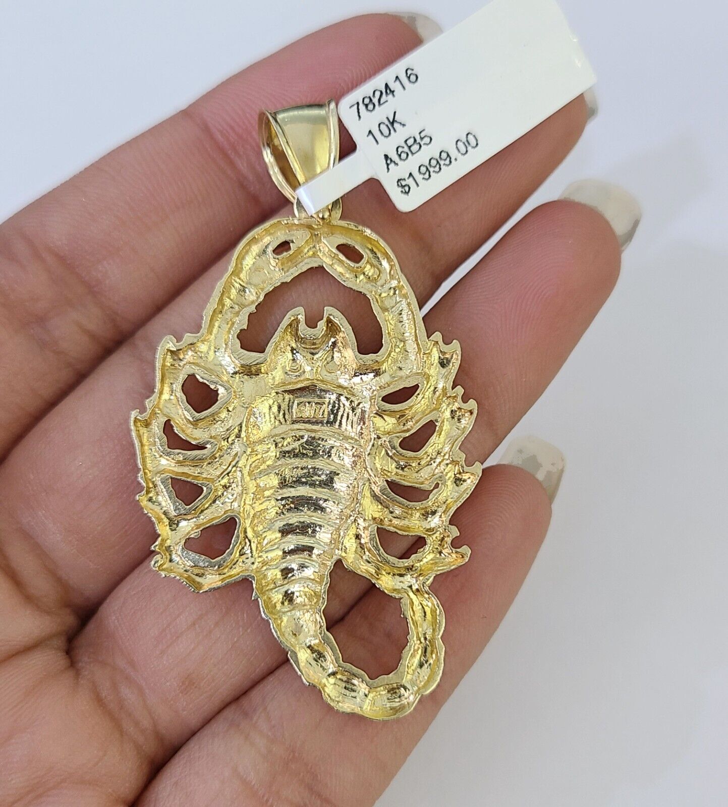 Real 10k Miami Cuban Chain Scorpion Charm Set 4mm Yellow Gold Necklace Pendant