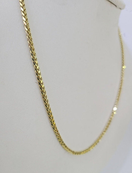 10K Gold Palm Chain 2.5mm 18" 20" 22" 24" 26" 28" Yellow Gold Real Men Women