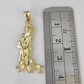 Real 10K Gold Saint Lazaro Charm 10kt yellow Gold Pendent Sheppard Dogs