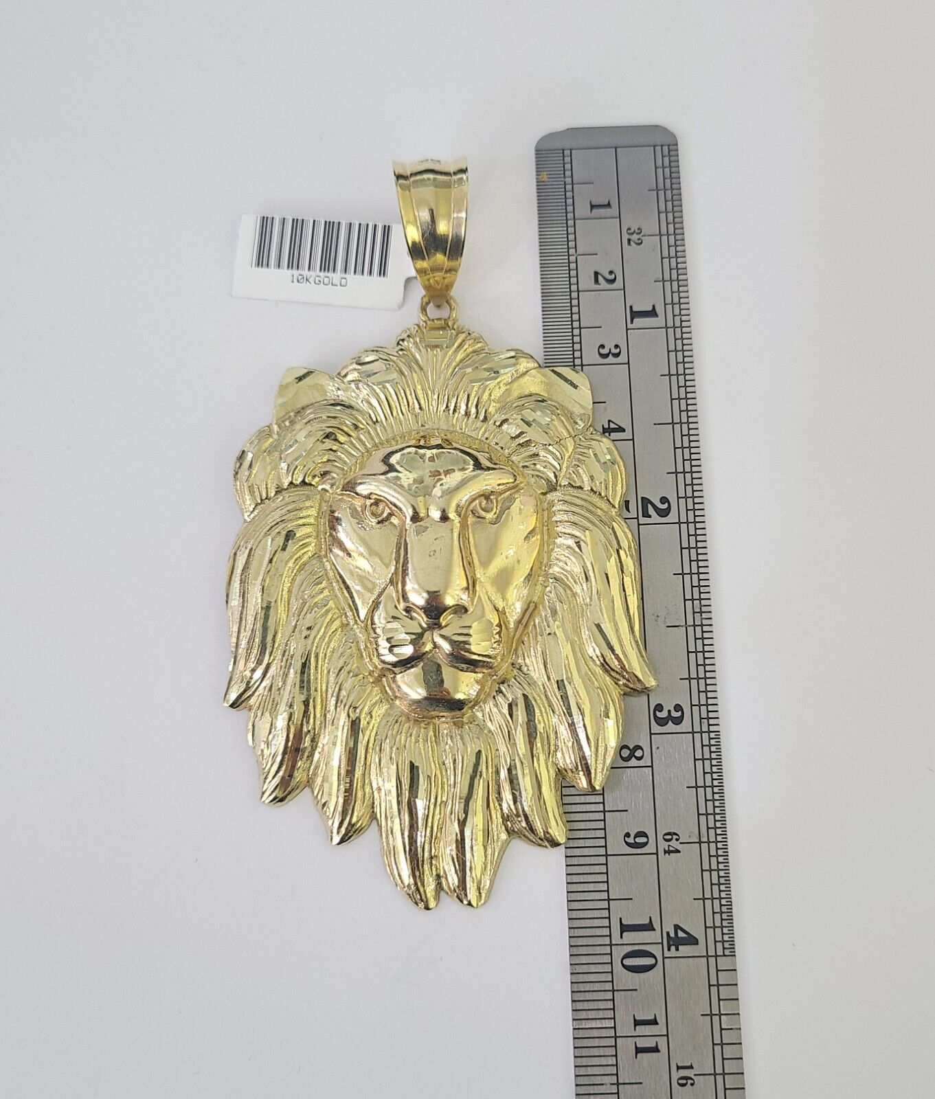 10k Solid Rope Chain Lion Pendant Necklace 7mm 20"-30" SET Charm Real