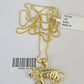 10K Solid Franco Chain Lion Pendant Charm Necklace 18"-24" 1.5mm Yellow Gold