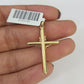 10K Franco Chain INRI Jesus Cross Pendant Charm Necklace 16"-24" 2mm Gold SET