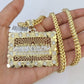 10K Franco Chain Last Supper Pendant Charm Necklace 20"-26" 5mm Gold SET Yellow