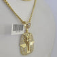 10k Miami Cuban Chain Pharaoh Charm Set 4mm 18"-28" Necklace Pendant Gold