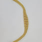 10K Gold Flat Byzantine Link Princesa Necklace Bracelet 7mm Real Yellow SET