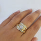 REAL 14k Diamond Ring Yellow Gold Ladies Men Trio SET Wedding Engagement Genuine