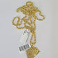 Real 10k 3mm Rope Chain Royal Flush Pendant 18" 20" 22" 24" 26" Gold Set