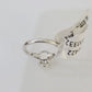 REAL 14k White Gold Diamond Ring Lab Created Ladies Wedding Engagement Genuine