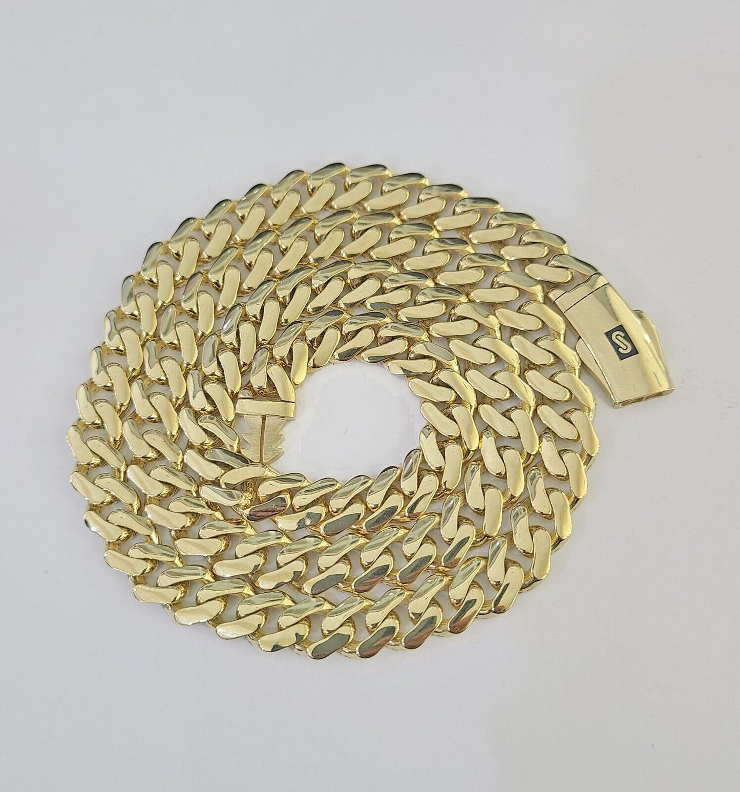 Real 10k Royal Monaco Chain 9mm 18-26 inches Necklace Yellow Gold Box Clasp