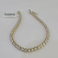 10K Yellow Gold Diamond Bracelet Women Ladies 7" REAL Genuine Gold