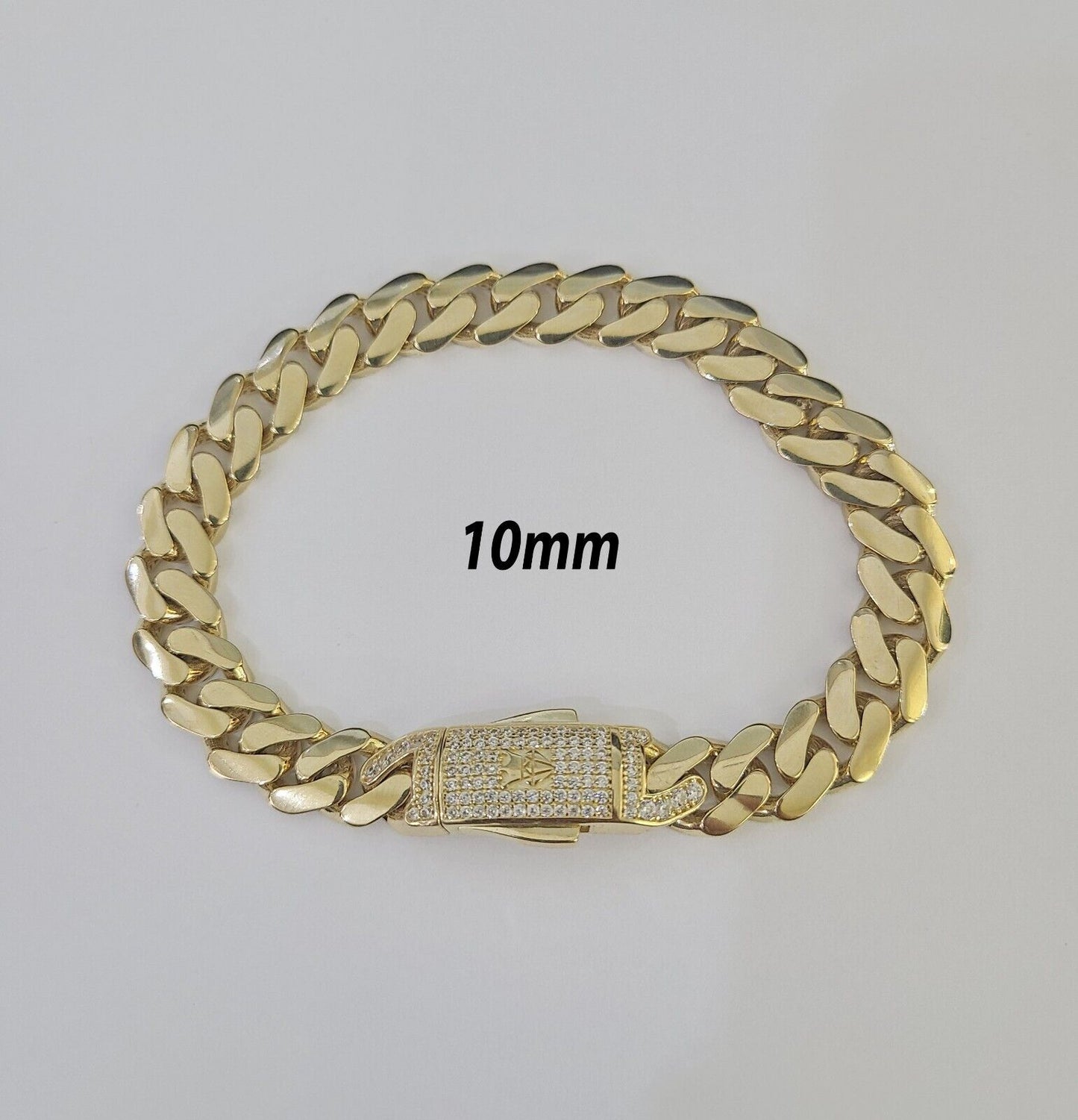 Real 14k Gold Monaco Bracelet 7mm-11mm 8"-8.5" 14kt Yellow