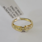 Real 10k Diamond Ladies Ring Yellow Gold Women Casual Genuine Wedding