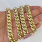 Real 14K Miami Cuban Link Chain Necklace Yellow Gold 18 inch 9mm Mens Hollow