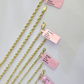 Real 14k Gold Rope Chain Necklace 2mm 2.5mm 3mm 4mm Yellow 14kt Men Women