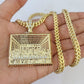 10K Franco Chain Last Supper Pendant Charm Necklace 20"-26" 5mm Gold SET Yellow