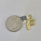 10k Gold Initial F Charm Rope Chain 16"-26" 2.5mm SET Necklace Alphabet Pendant